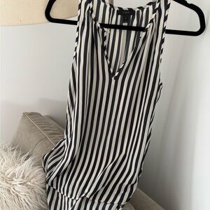 J. Crew Blue and White Sleeveless Tank Top